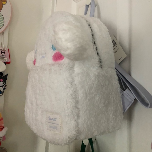 LOUNGEFLY CINNAMROLL FUZZY BACKPACK NEW WITH TAGS main image 4